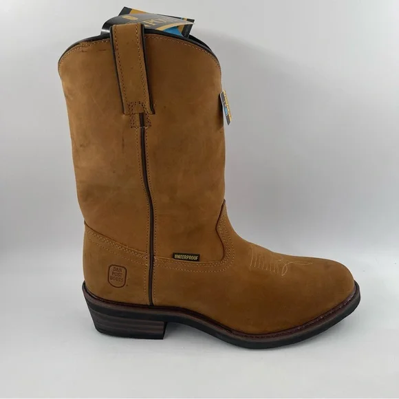 NIB! Dan Post Men’s Albuquerque Waterproof Brown Western Work Boots Soft Toe- 11 - Picture 2 of 15